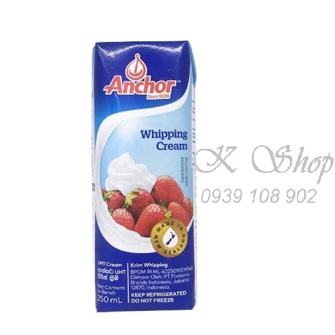 KEM WHIPPING CREAM ANCHOR 250ML