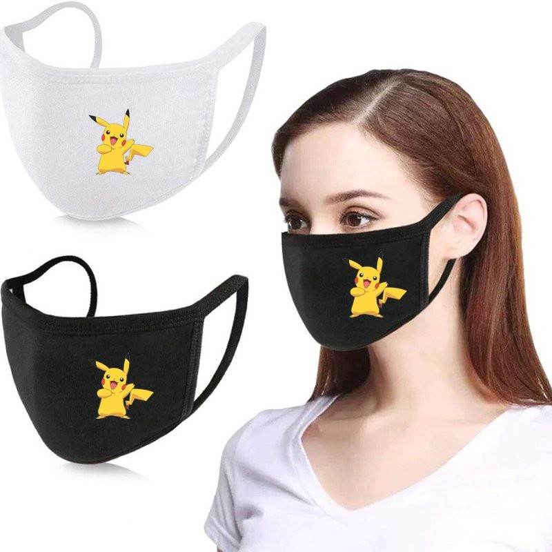 Khẩu trang in hình NATRA TÌNH YÊU VÀ NHÀ SẢN XUẤT GENSHIN IMPACT anime chibi chống bụi