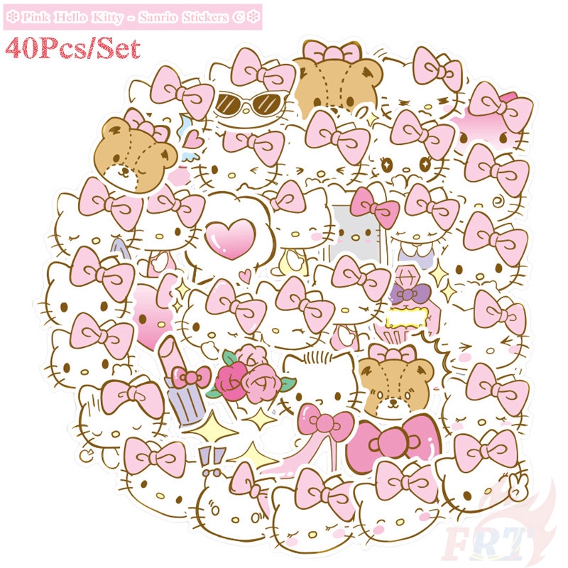 ❉ Hello Kitty Q-3 Sanrio Cartoon Stickers ❉ 40Pcs/Set DIY Decals Stickers for Album Diary Laptop Scrapbooks Skateboard