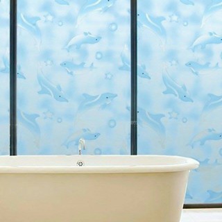 3m Decal dán kiếng/dán kính khổ 45cm Cá voi siêu bền siêu đẹp