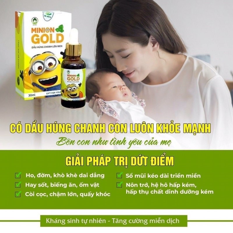 Dầu húng chanh Minion gold - tăng đề kháng - giảm ho, sổ mũi