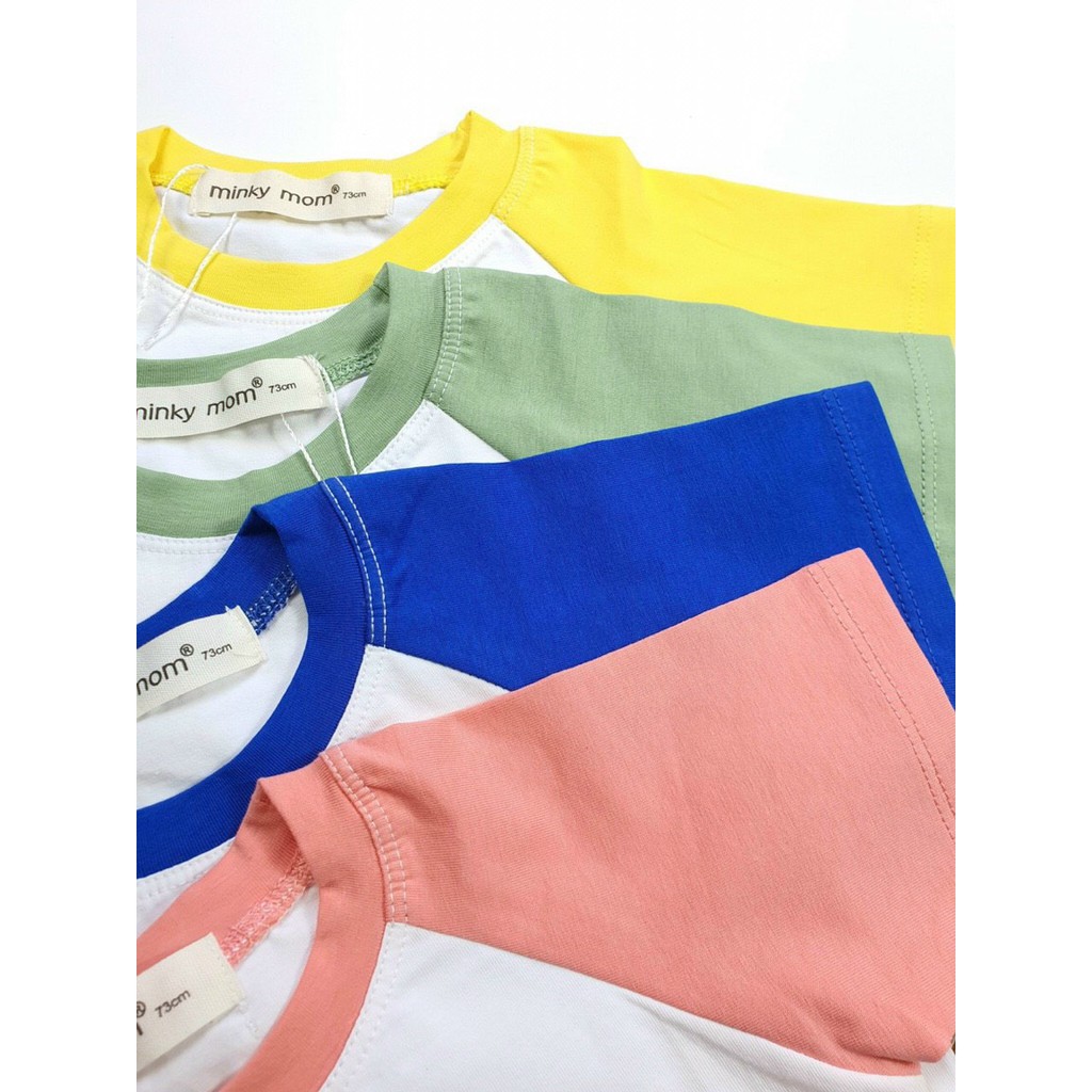 Bộ Cotton 100% Minky Mom phối tay cho bé trai và bé gái