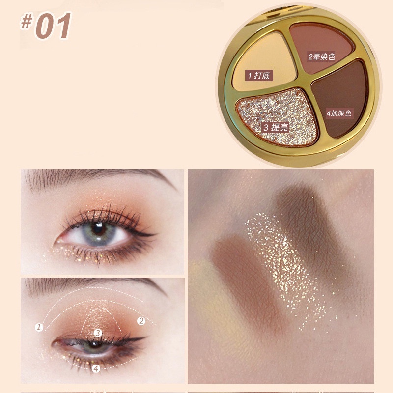 Phấn Mắt 4 Ô MAFFICK Ô Màu Siêu Xinh