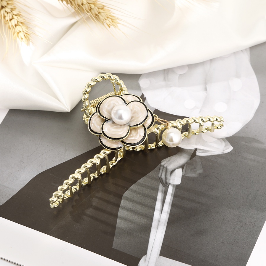 Kẹp Tóc Hoa Đính Ngọc Trai Thanh Lịch Cho Nữ