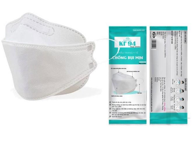 Khẩu trang 3D KF94 Hàn Quốc chống bụi mịn và kháng khuẩn (túi 5 cái)