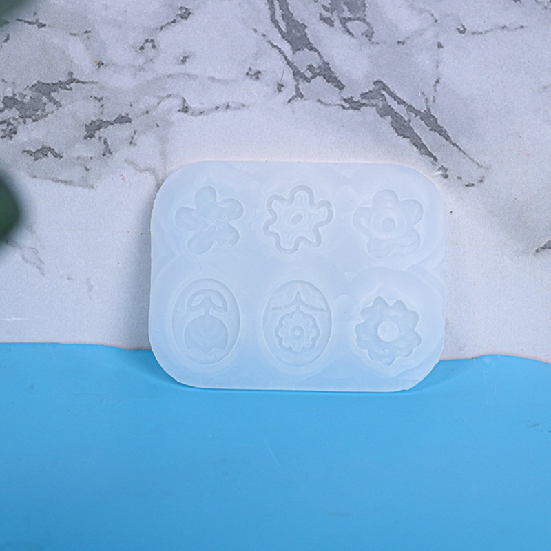 Khuôn Silicone Làm Mặt Trang Sức Hình Bông Hoa Bằng Nhựa Epoxy DIY