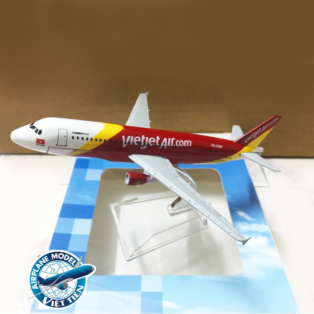 Mô hình máy bay A320 VIETJET AIR dài  16CM