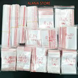 (100g) TÚI ĐỰNG / TÚI ZIPPER CHỈ ĐỎ NHIỀU SIZE LỰA CHỌN
