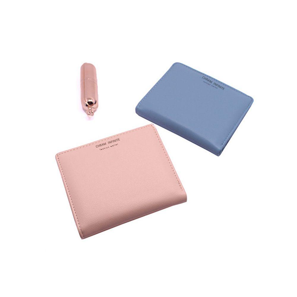 MIHAN1 Ví Nữ Ngắn Màu Trơn Thời Trang
