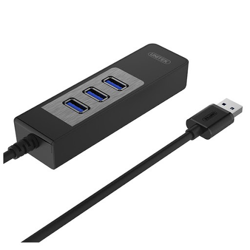 hUB usb 3P 3.0 + LAN UNITEK Y 3045C . BỘ CHIA USB 1 RA 3 CỔNG 3.0 + 1 CỔNG LAN UNITEK Y 3045C