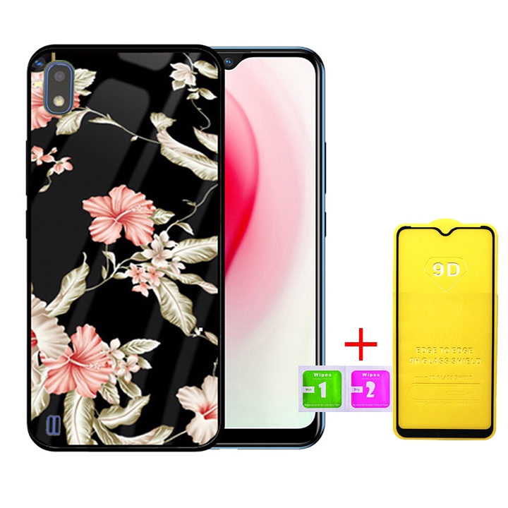 Combo Ốp lưng SAMSUNG A10 + 1 kính cường lực full màn hình, Kính 3D sang trọng Không nhòe, không phai ( Tim shop )