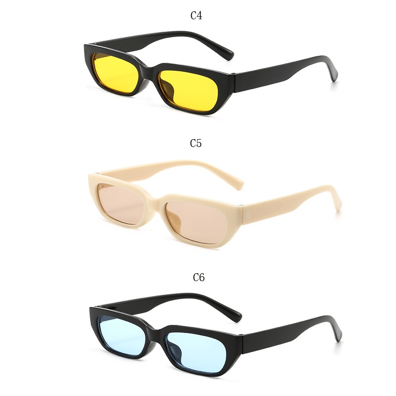 Kính Mát Hình Chữ Nhật Chống Tia UV400 Màu Sắc Ngọt Ngào Thời Trang Cho Nữ