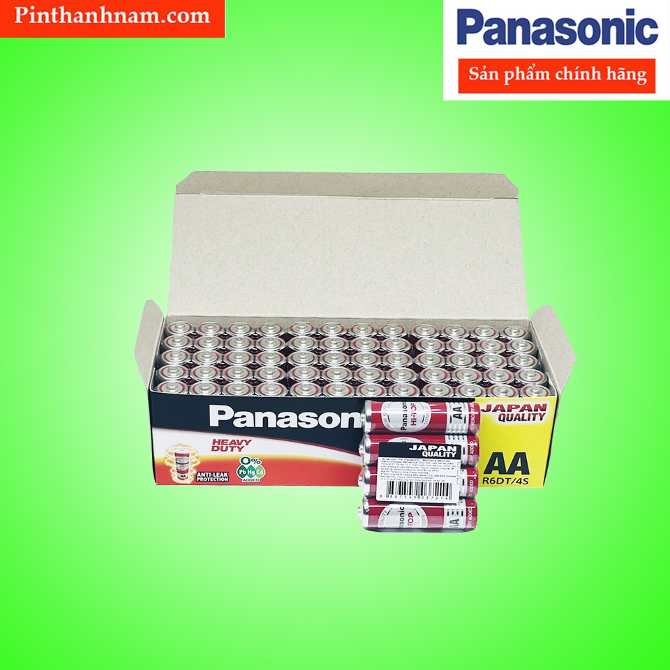 Hộp 60 Viên Pin AA Panasonic Tiểu Đỏ R6DT-4S Bền Bỉ - Hàng Chính Hãng