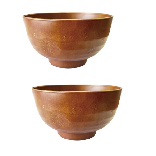 Daiso Chén Súp Yamanaka-Nuri 11Cm Soup Bowl.A Wood Grain Pattern With Sakura Engraving