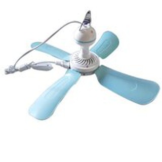 Quạt treo trần Mini 4 cánh (Trắng phối xanh)