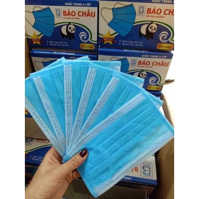 Khẩu trang y tế 4 lớp Bảo Châu (Hộp 50 cái)