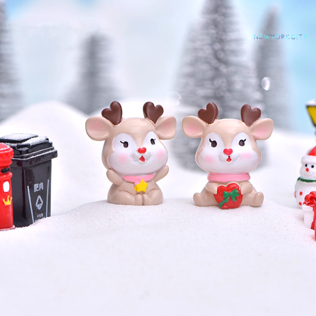 Đồ trang trí Hươu Bằng Resin Chống Nước Bắt Mắt Dùng Trang Trí Giáng Sinh