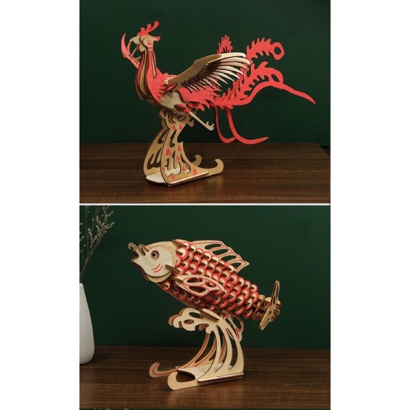 Đồ chơi lắp ghép 3D gỗ - Mô hình Phượng Hoàng- Phoenix