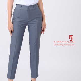 Quần âu, quần tây công sở nữ 9 tấc 2 ly chim form chuẩn kiểu dáng Basic Thời Trang Thái Hòa 2C-883