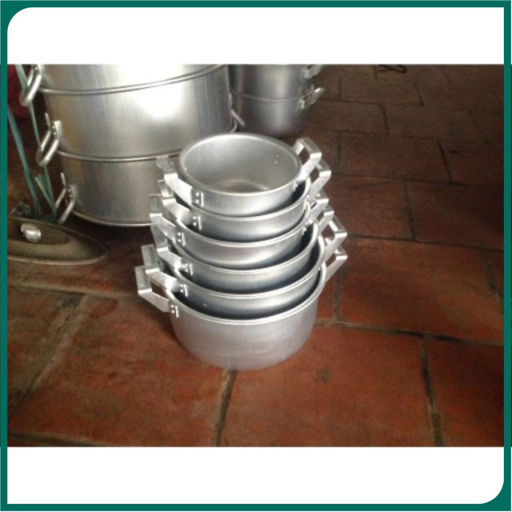 Xoong nhôm Hải Phòng có đầy đủ các size 16, 18, 20, 22, 24, 26