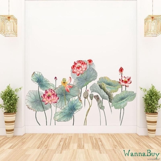 Giấy Dán Tường Pvc Hình Hoa Sen Trang Trí Nội Thất