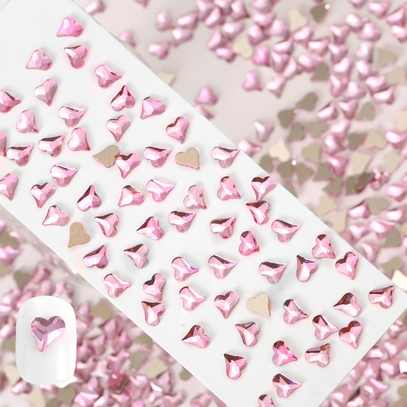 Phụ Kiện Đá Trang Trí Móng Tay Hình Dạng Đặc Biệt Màu Hồng Sáng DIY