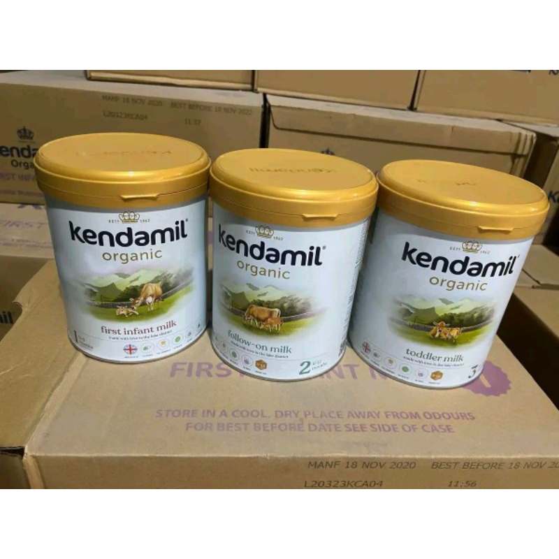 Sữa kendamil organic số 1,2 lon 800g hạn 11/2022 sữa mát tăng cân