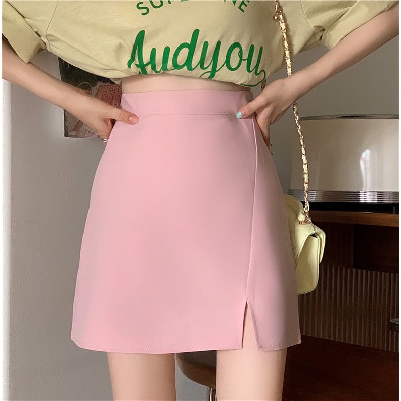 Váy Ôm Eo Cao Xẻ Tà Thời Trang Mùa Hè Mới