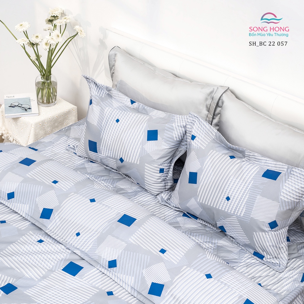 Bộ ga chun Sông Hồng BC22 057 - Chất Cotton