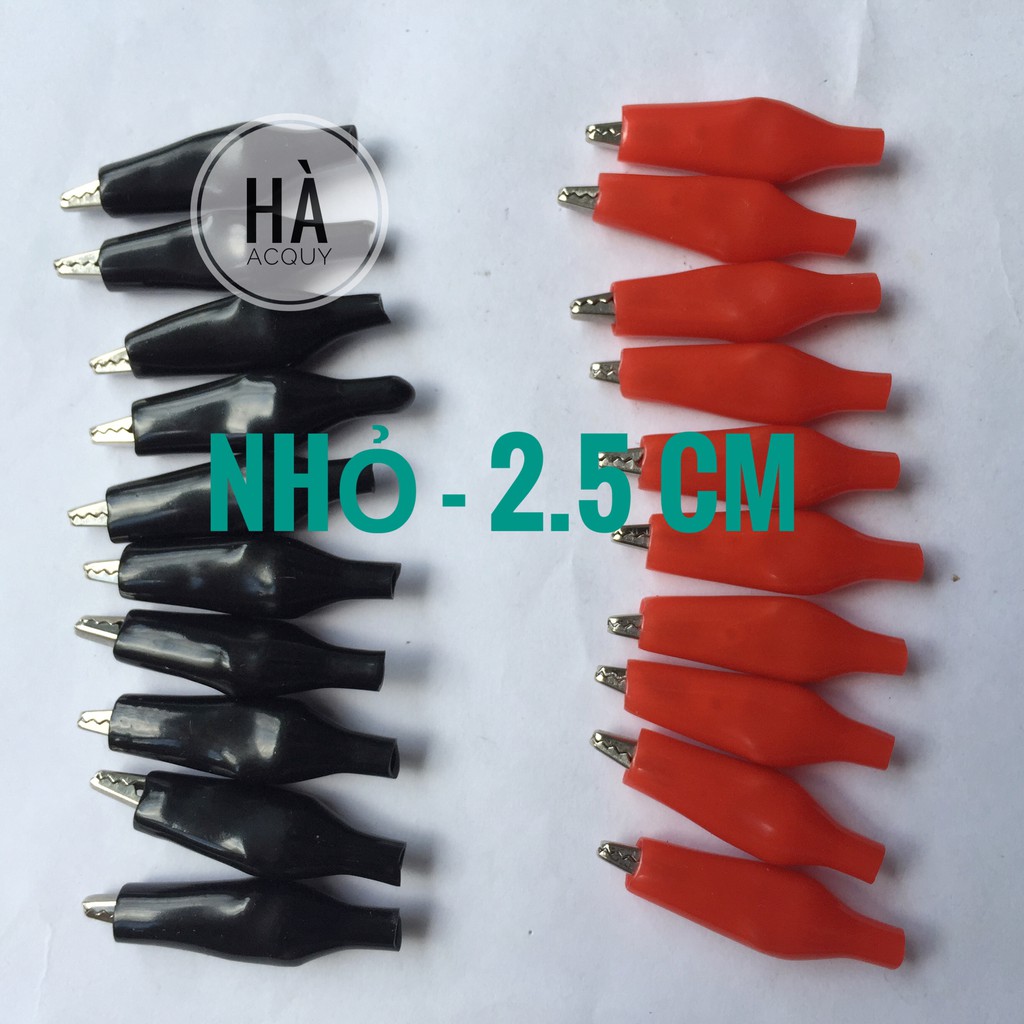 Kẹp Acquy cá sấu nhỏ - 2.5 cm - 10 cặp
