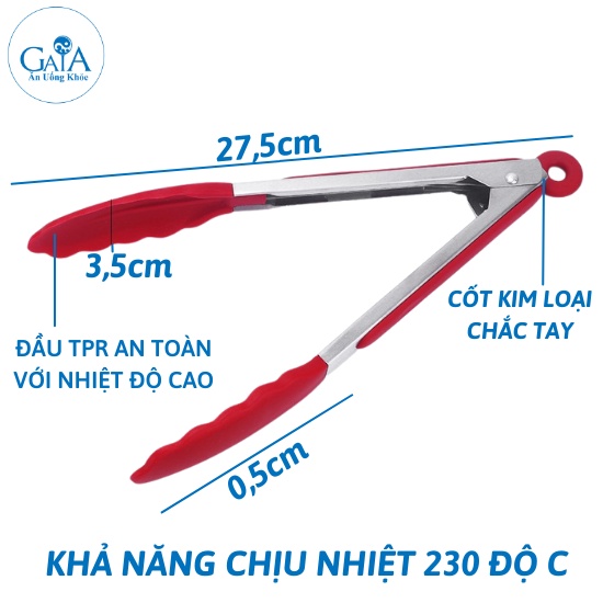 [NHIỀU MÀU] Kẹp Gắp Thức Ăn Gắp Đồ Nóng Cao Cấp Bằng Inox Chịu Nhiệt Có Thể Rút Gọn