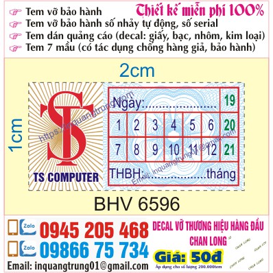 In tem bảo hành