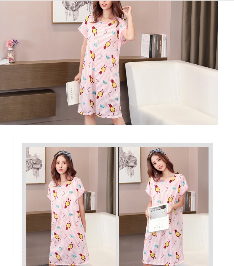 Đầm Ngủ Cotton Họa Tiết Hoạt Hình Phong Cách Hàn Quốc Cho Nữ | WebRaoVat - webraovat.net.vn