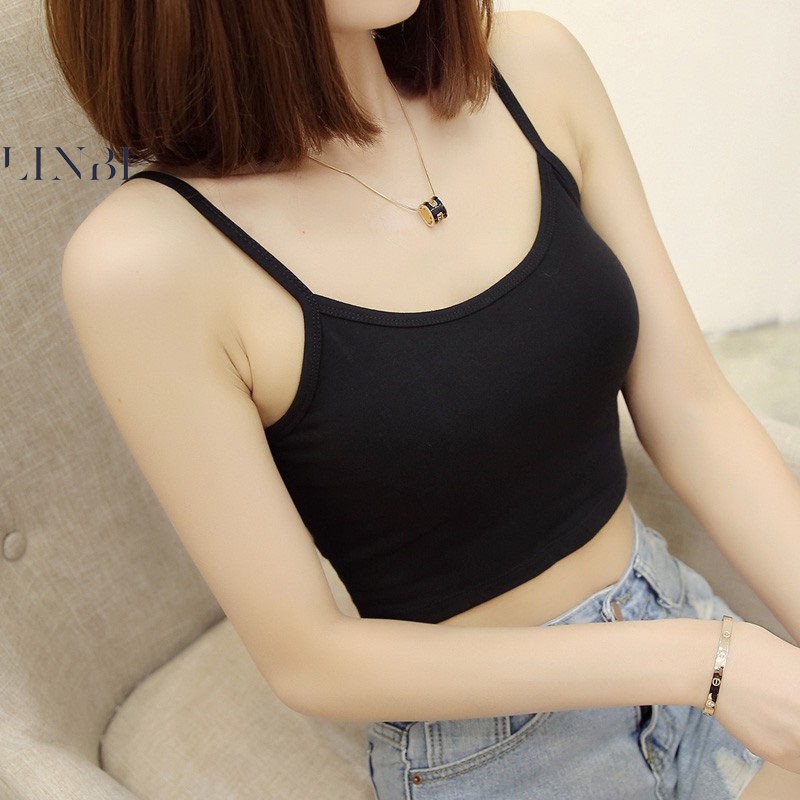 Áo hai dây sợi bún mảnh vải cotton LIIN CLOTHING ôm body thoáng mát SP006