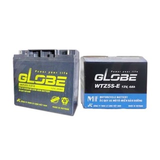Ắc quy xe máy - ắc quy globe wtz5s-e 12v - 4ah dùng cho wave rs, rsx, future ii, future neo, future x, ...