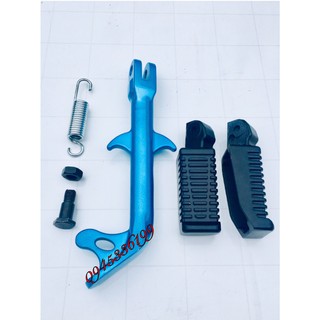 [ Combo- Mầu xanh ngọc] Chân chống xe máy đa năng và bộ để chân cải tiến bằng nhôm xe máy Sirius