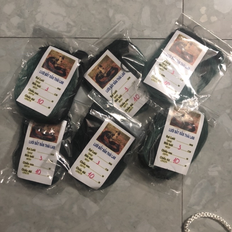 Lưới Bẫy Rắn 10mét mắt 3phân