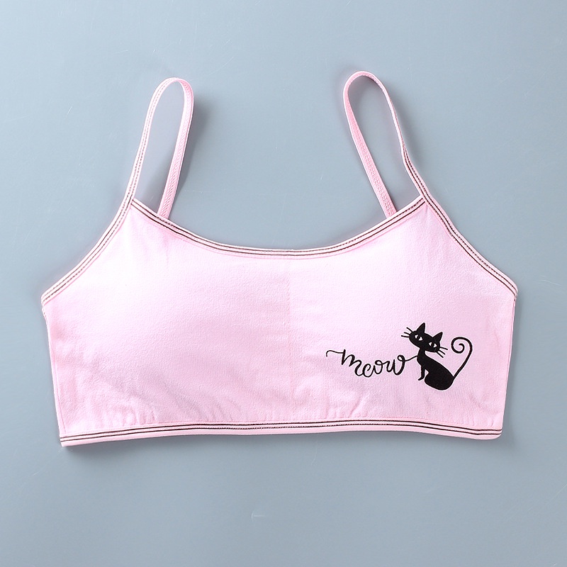 Áo Lót Hai Dây Vải Cotton Mỏng Cỡ Nhỏ Thời Trang Mùa Hè Mới Dành Cho Trẻ 8-14 Tuổi