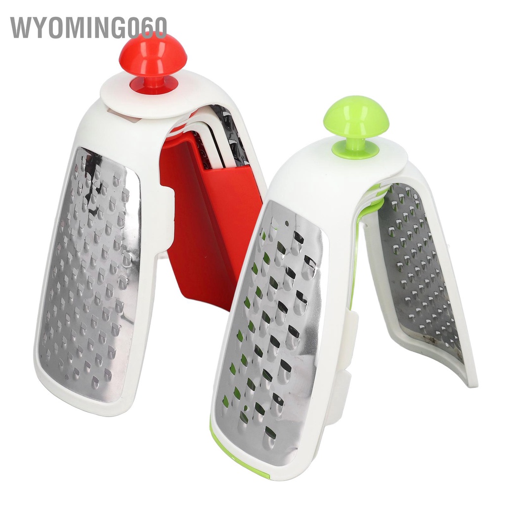 Wyoming060 Vegetable Cutter 4 in 1 Multifunctional Stainless Steel Portable Lightweight Easy Operation Veggie Chopper