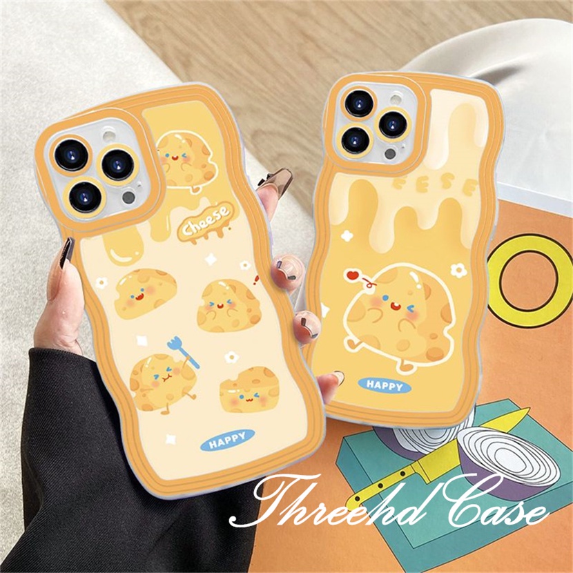 Ốp Điện Thoại Mềm Chống Rơi Họa Tiết Phô Mai Cho iPhone 14 13 12 11 Pro Max SE2020 X XR Xs Max 7 8 6 6s Plus