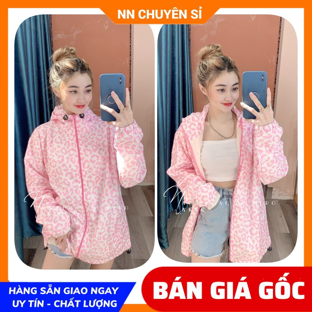 Áo khoác chống nắng nam nữ có size đến 70kg chất dù mềm 2 lớp in họa tiết chữ bò sữa hoạt hình dễ thương AKDSC