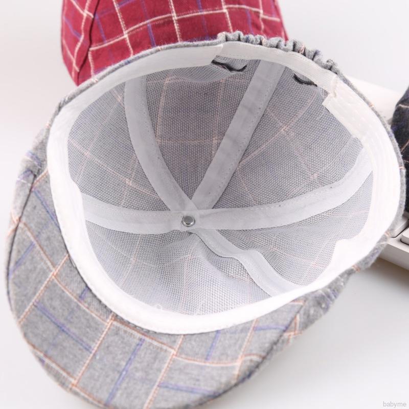 Nón beret họa tiết caro thời trang cho bé