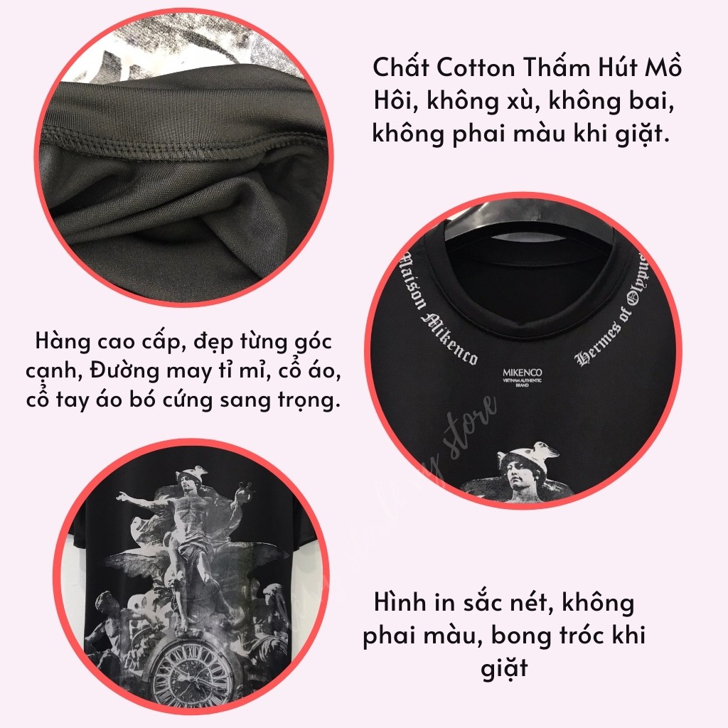 Áo Phông MIKENCO, Áo Ngắn Tay Cổ Tròn Chất 100% Cotton Dáng Unisex phù hợp cả Nam và Nữ | BigBuy360 - bigbuy360.vn