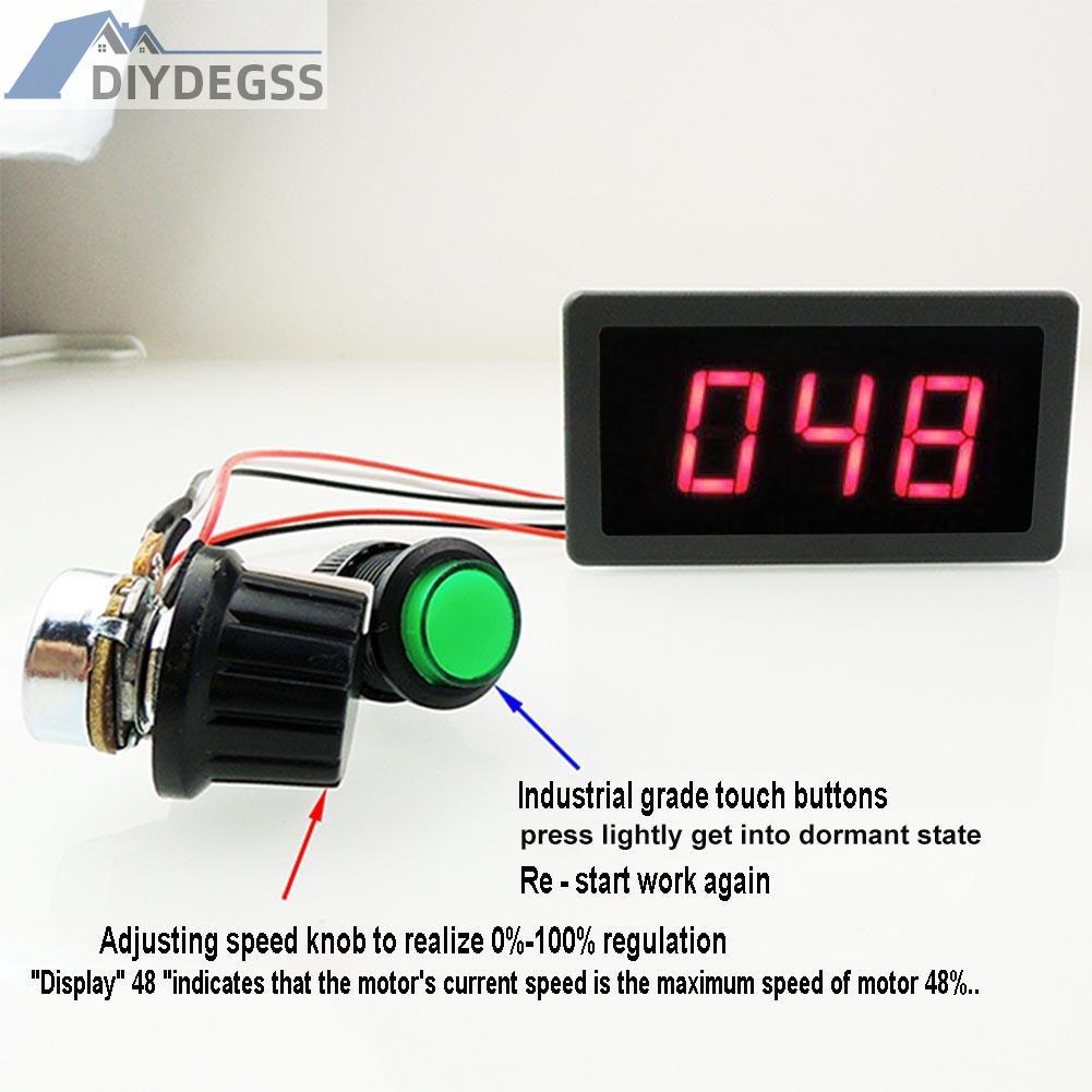 Diydegss2 CCM5D Digital Display LED 6V 12V 24V  PWM Motor Controller Speed Regulator