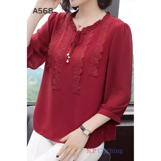 Áo kiểu cổ bèo, nơ cho mẹ, cho bà (áo trung niên)