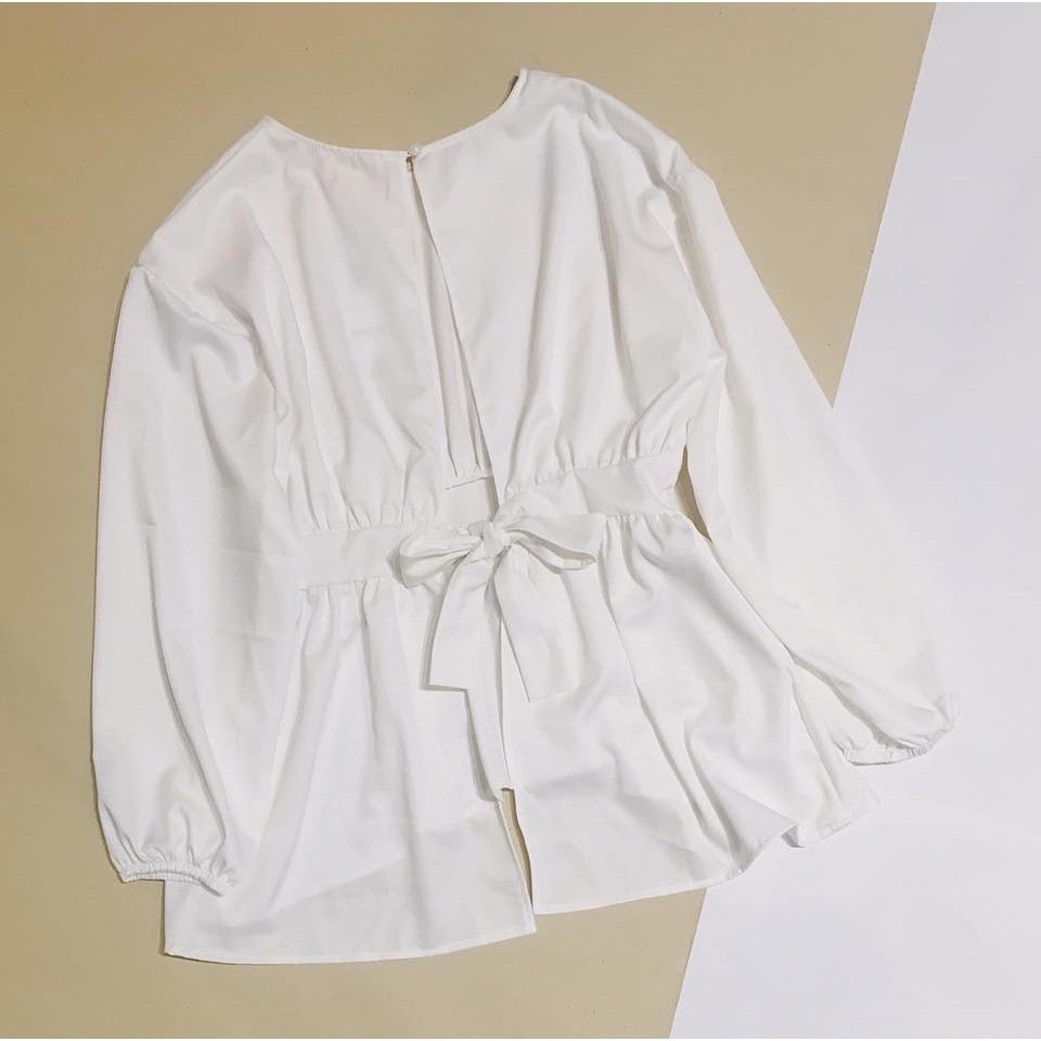 Áo babydoll cut-out lưng thắt nơ | BigBuy360 - bigbuy360.vn