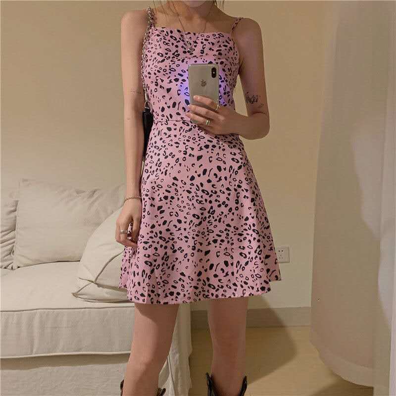 [ Mã FAGREEN1505 giảm 10% tối đa 30K đơn 99K] Đầm Hai Dây Họa Tiết Da Báo Thời Trang Hè 2020 Cho Nữ | BigBuy360 - bigbuy360.vn