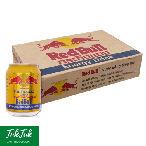 Thùng 24 Lon Nước Tăng Lực Redbull Việt Nam 250ml/lon