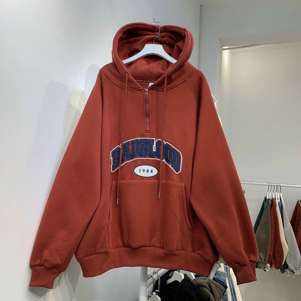 Áo Hoodie nam nữ Thêu Chữ BADBLOOD cực đẹp, chất nỉ dày dặn, hợp làm áo cặp