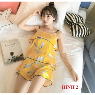 Bộ ngủ lụa 2 dây mẫu mới chất lụa băng ngọt ngào nhiều mẫu [Kèm ảnh thật]